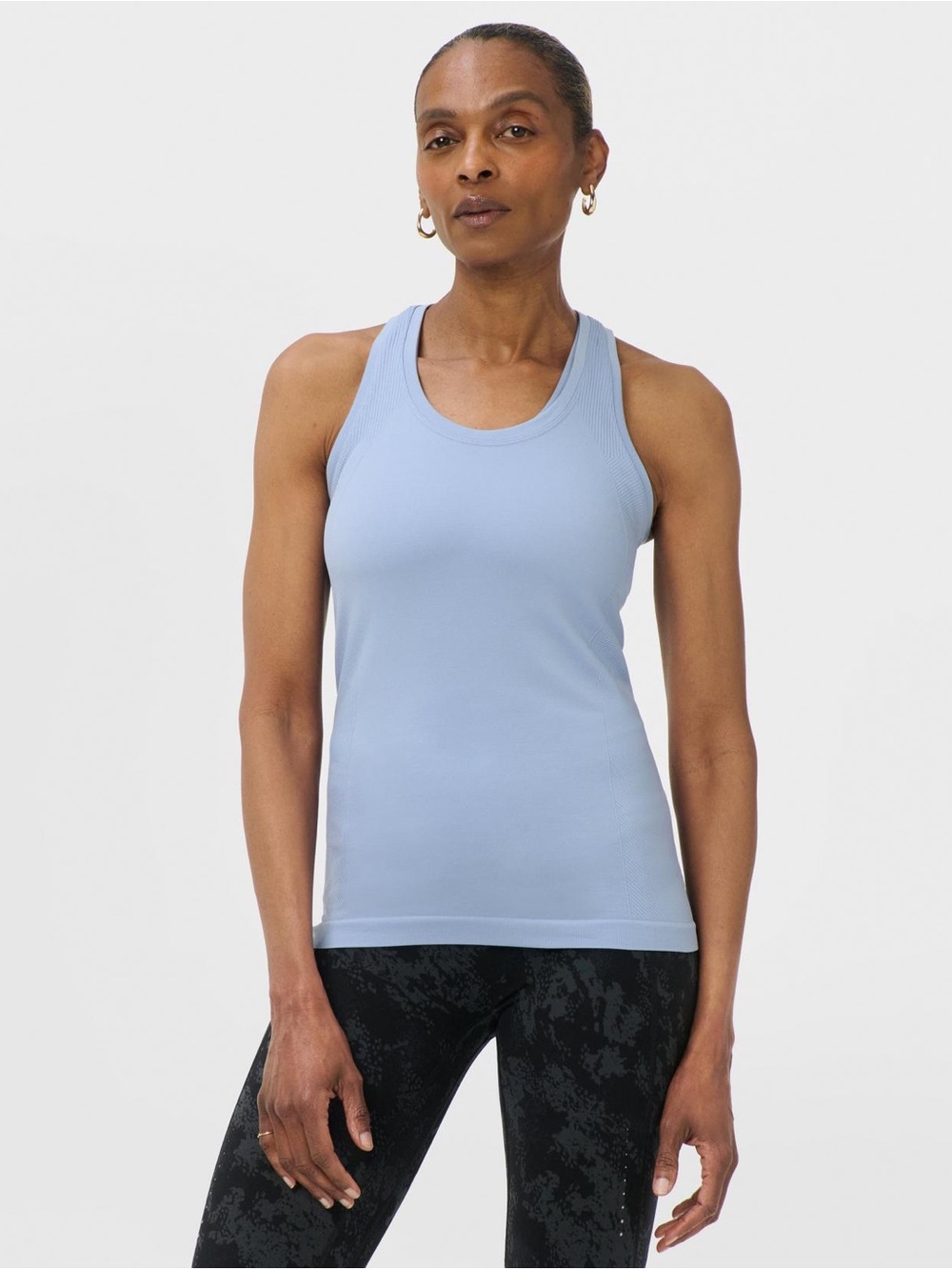 Sweaty Betty Athlete Seamless Performance Tank periwinkle NWOT